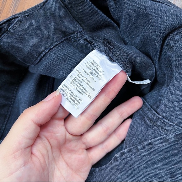 Madewell • Skinny Overalls in Lunar Wash faded black denim stretch side zip - Picture 9 of 12